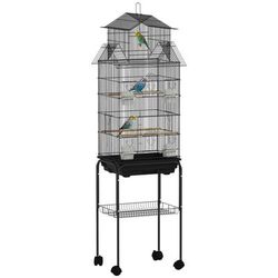 TEMU Bird Cage Budgie Cage With Slide Tray Handle For Finch Canary Black