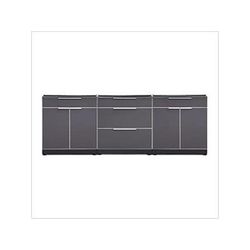 NewAge Outdoor Kitchens Aluminum Slate 3-Piece Outdoor Kitchen Set (No Countertop)