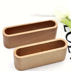 1pc Wooden Business Card Case, Creative Desktop, Large-capacity Display, Storage Front Desk, Business Card Holder