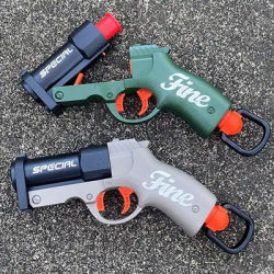 Mini Portable EDC Throwing Shell Goblin Hand Gun Soft Shell Gunner Dynamic Single Shot Launcher Toy Gun