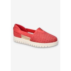 Women's Fedra Comfort Flat by Easy Street in Red (Size 9 1/2 M)