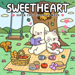 Sweet and Adorable Animated Animal Picture Book - Healing Green Coloring Book for Kids and Adults