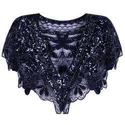 Anni Ruggenti Anni 1920 Retrò Vintage Sciarpe da flapper Il grande Gatsby Ragazza Flapper Paillettes Frangia con nappe Frange Costume Per donna Carnevale Festa serale Matrimonio Mascherata Adulti