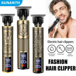 Professional Electric T9 Hair Clipper USB Cordless Beard Trimmer Haircut Grooming Kit Hair Cutting Machine for Stylists