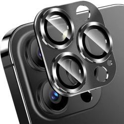 9999D Metal Tempered Glass Full Coverage Camera Lens Protector for iPhone 16 Pro Max 15 Pro 14 Plus Black Protection Accessories