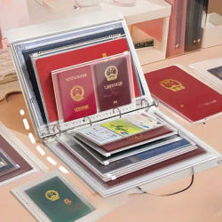 Family ID storage bag - A4 B5 loose leaf document storage bag, used for protecting bills and documents