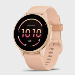 Garmin vivoactive 6 GPS Watches Metallic Pink Dawn with Pink Dawn Band