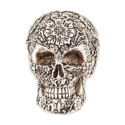 Skull Mystery,'Handcrafted Ceramic Mini Skull Figurine from Mexico'