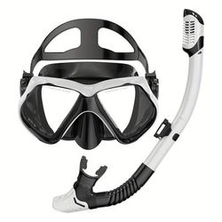 TEMU A Set Of Professional Snorkeling Gear With A 180° Panoramic View, Made Of Tempered Glass, Including A Two-piece Snorkeling Set, Suitable For Outdoor Activities.