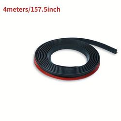 TEMU 2/4m Car Window Seal Strip Auto Rubber Side Window Filler V Shape Sealing Strips Noise Insulation For Car Window Lift
