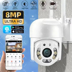 8MP WIFI Surveillance Camera Wireless Outdoor IP Cameras Auto Tracking Color Night Vision 8X Digital Zoom CCTV Security Monitor