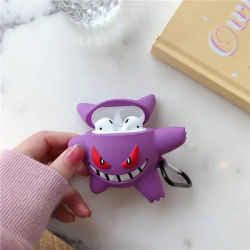 Pokemon Purple Gengar Shockproof Protective Earphone Silicone Cover For Airpods Pro 2 Case/Airpods 1/2/3 Case Kids Girls