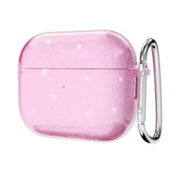 Custodia per auricolari in TPU morbido con glitter Bling per Airpods 4 2024 Pro 2nd Generation Air Pods 3 1 3rd Gen Cover con accessorio portachiavi