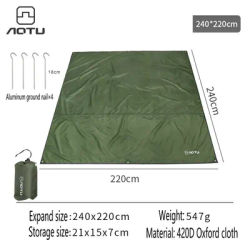 Waterproof Oxford Ground Sheet Floor Cloth Camping Mat Picnic Mat Oxford Cloth Wear-Resistant Anti-Tie Floor Mat With Nails