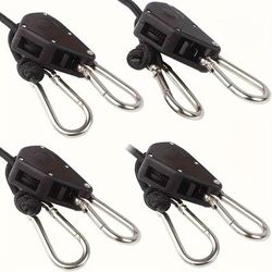 TEMU 4/8pcs Outdoor Simple Camping Pulley Adjustment Rope Tent Canopy Windproof Rope Hanging Hook Can Fix The Tent