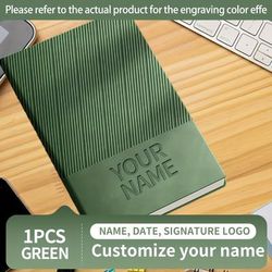 TEMU 1 A5 Notebook, Customizable, Personalized With Name And Phone, Soft Cover, Blue/red/, Plain , Paper Material, For Meeting Notes, Diary, Birthday, Christmas, Valentine's Day, Thanksgiving
