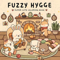 FUZZY HYGGE Bold-easy Patterns Coloring Book for Adults Cute Drawing Book Perfect Gift for Party and Birthday