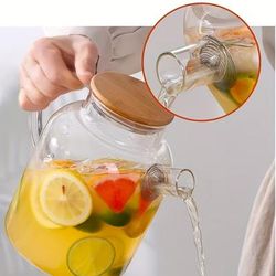 TEMU 1pc Glass Cold Kettle Household Food Grade Cold Water Teapot Large Capacity Fruit Teapot, Father's Day Gift