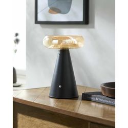 Haderslev 10"H x 7"W x 7"D Traditional Black/Beige Table Lamp - Boutique Rugs