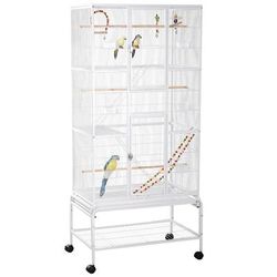 TEMU Large Bird Cage Budgie Cage 3 Tier Aviary With Stand Wheels, Toys, Ladders, Shelf For , Cockatiels, Parakeets