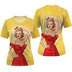 T-shirt Manifesto retrò Ragazza retrò Anni 1950 Retrò Vintage Corte Grafico per Per donna Adulti Stampa 3D per Mascherata Quotidiano Vacanza Feste