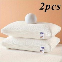 TEMU 1/ 2pcs Pillows, Hotel Quality Filled Pillows For Back And Side Sleeper, For All , Featuring Soft And Comfortable Filling, Washable Pillowcases, And Designed For Versatile Use By Adults.