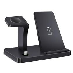 TEMU Fast Charging Station For /15/plus/pro/max/ 14/13/12/11/8/xs/xr/x, Multiple Devices 3 In 1 Wireless Charger Dock Stand For Iwatch /ultra/se/10/9/8/7/6/5/4/3/2, Usb C Charger For Airpods 4/3/