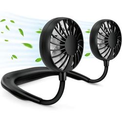 TEMU Portable Wearable Neck Fan With 360° Rotation, Usb Rechargeable, Lightweight Design For Outdoor, Office, – Perfect Gift Idea, Portable Fan