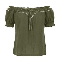 Retrò Vintage Medievale Rinascimento Blusa / Camicia Manica a Palloncino Vichingo Cavaliere Celtico Elfico Tinta unica Costume Per donna Celtico Fantasia Mascherata Vacanza Casual Quotidiano LARP