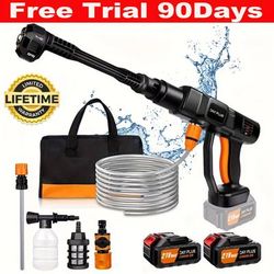 TEMU 6in1 Cordless High Pressure Washer 54bar/783psi Portable Car Cleaner Machine With 21v Battery