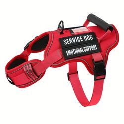 TEMU Dog Harness With Molle And Control Handle Adjustable And Reflective Pet Vest Harness For Easy Walking And Training - Pulling, Tugging Or Choking