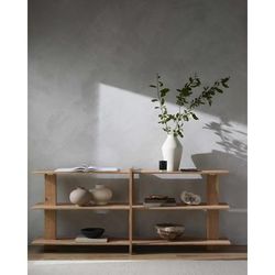 Chiapilla 33"H x 79"W x 18"D Modern Dark Red Bookcase - Boutique Rugs
