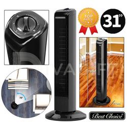"TEMU Fan 31 Inch Air Cooling Free Standing Tower Fan Oscillating Quiet 31" Freestanding Tall Unit"