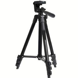TEMU Aluminum Tripod Stand | Adjustable & Foldable | Phone And Camera Mount | Lightweight, Extendable Legs For Smartphones And Dslr Cameras | Ideal For Photography And