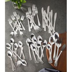 Gibson Home 45-Pc. Aston Flatware Set by BrylaneHome in Stainless Steel