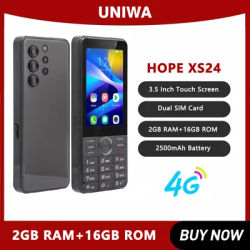 UNIWA HOPE XS24 Touch Screen Keypad 4G Phone Android 8.1 Dual SIM Card Quad Core 3.5Inch 2GB+16GB 2500mAh Cellphone Whatsapp GPS