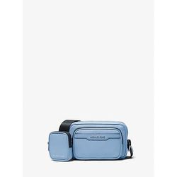 Michael Kors Cooper Pebbled Leather Camera Bag Blue One Size