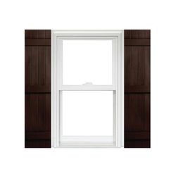 Homeside 4 Board and Batten Joined Vinyl Shutters (1 Pair) Special Order 14-1/2 Inch x 71 Inch - 035 Brown