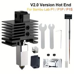 TEMU Complete Hotend Kit For X1, X1c, X1e, P1, P1p, P1s Series 3d Printer - Durable Steel Nozzle Set (0.2, 0.4, 0.6, 0.8mm), Extruder Replacement, And More,