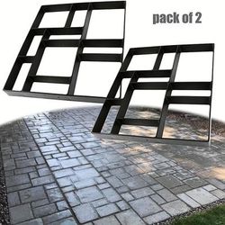 TEMU 1-4pcs , Stone Moldings Paving Pavement Concrete Molds Stepping Stone Paver Mold For Patio, Lawn & Garden Big Size:60.5x50cm/24x20 Inch