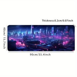 TEMU Cyberpunk, The Block Mousepad, Cool Gamer Desk Mat Keyboard Pad Large Carpet Computer Table Surface For Accessories Non-slip Mouse Pad