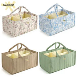 PANGDUBE Fashion Diaper Stackers & Caddies Waterproof Baby Diaper Organizer Bag Foldable Storage Bag for Baby Things