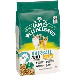 2x4kg Turkey Hairball James Wellbeloved Dry Cat Food