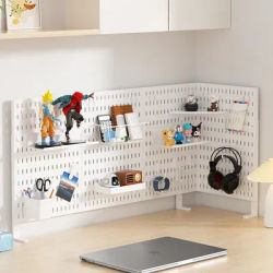 Desktop pegboard for home offices. Multiple accessories allow for freely - combined standing display racks.