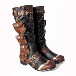 Retrò Vintage Medievale Rinascimento Scarpe Pirata Cavaliere Vichingo Crociato Costume Per uomo Celtico Costumi da pirata Halloween Carnevale Mascherata Evento / Festa Mascherata Adulti Scarpe