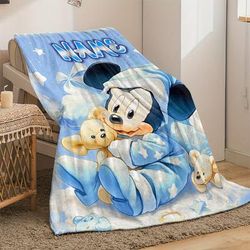 "TEMU Personalized " " Flannel Blanket - Customizable Name, & Lightweight, Ideal For Sofa, Bed, Travel, Camping, Office - Cozy , Use, Camping Essentials | Accessory | Soft Polyester Fabric"