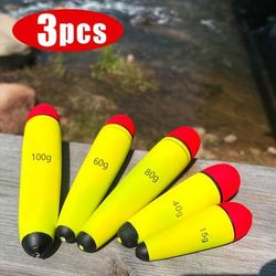 TEMU Pack Of 3 Vertical Floating Fishing Floats, Eva Fishing Buoy, Suitable For Long Distance Casting, Reservoir And Pond Use, Weight Range 15g To 100g