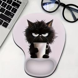 TEMU Ergonomic Mouse Pad With Wrist Support – Comfortable Non-slip Base, For Precise Mouse Control, Cute Cartoon , Office, Home, And Laptop Use, Computer Mouse Pa