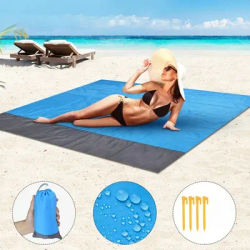 Beach Blanket Sandproof 200 X 140cm Waterproof Beach Mat Lightweight Picnic Blanket for Travel Hiking Sports