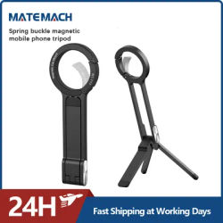MATEMACH Alloy Phone Tripod Carabiner-Mounted For iPhone Portable Dual-sided Magnetic Tripod Desk